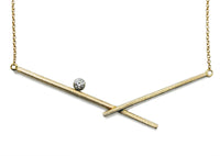Contemporary Crossed Bar Pendant