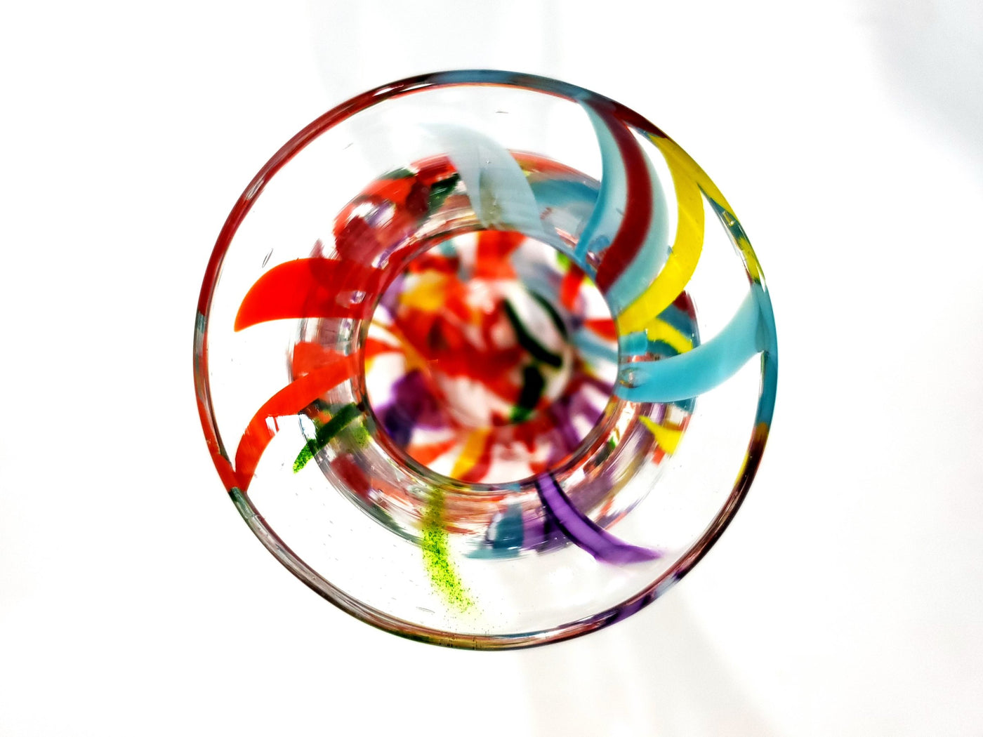 Playful Abstract Rainbow Vase