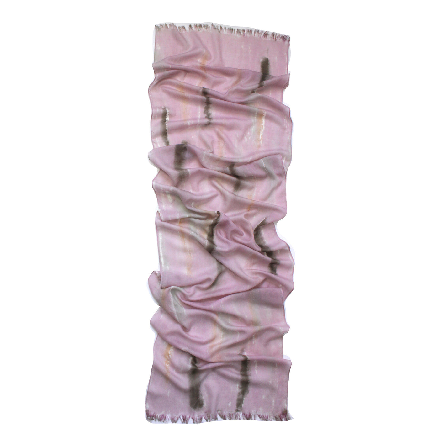 Ombre White Scent  / Cashmere blended hand-painted scarf