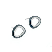 Small Organic Ovals Post Earrings