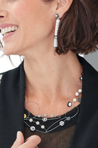 Creamy Summer Tubular Drop Earrings