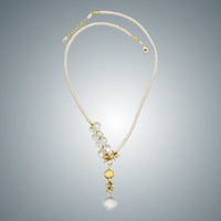 Pearl & Crystal Cascade Necklace