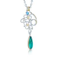 Opal Swirling Chrysoprase Pendant