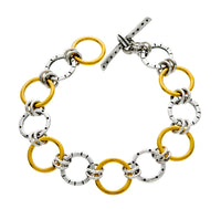Stamp Ring Bracelet in Mixed Metal