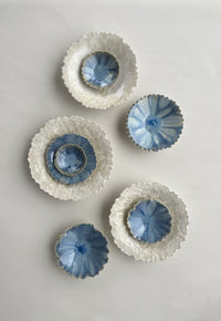 Ivory and Blue Porcelain Wall Set I