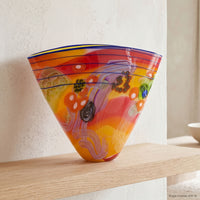 Color Field Vessel in Firelight