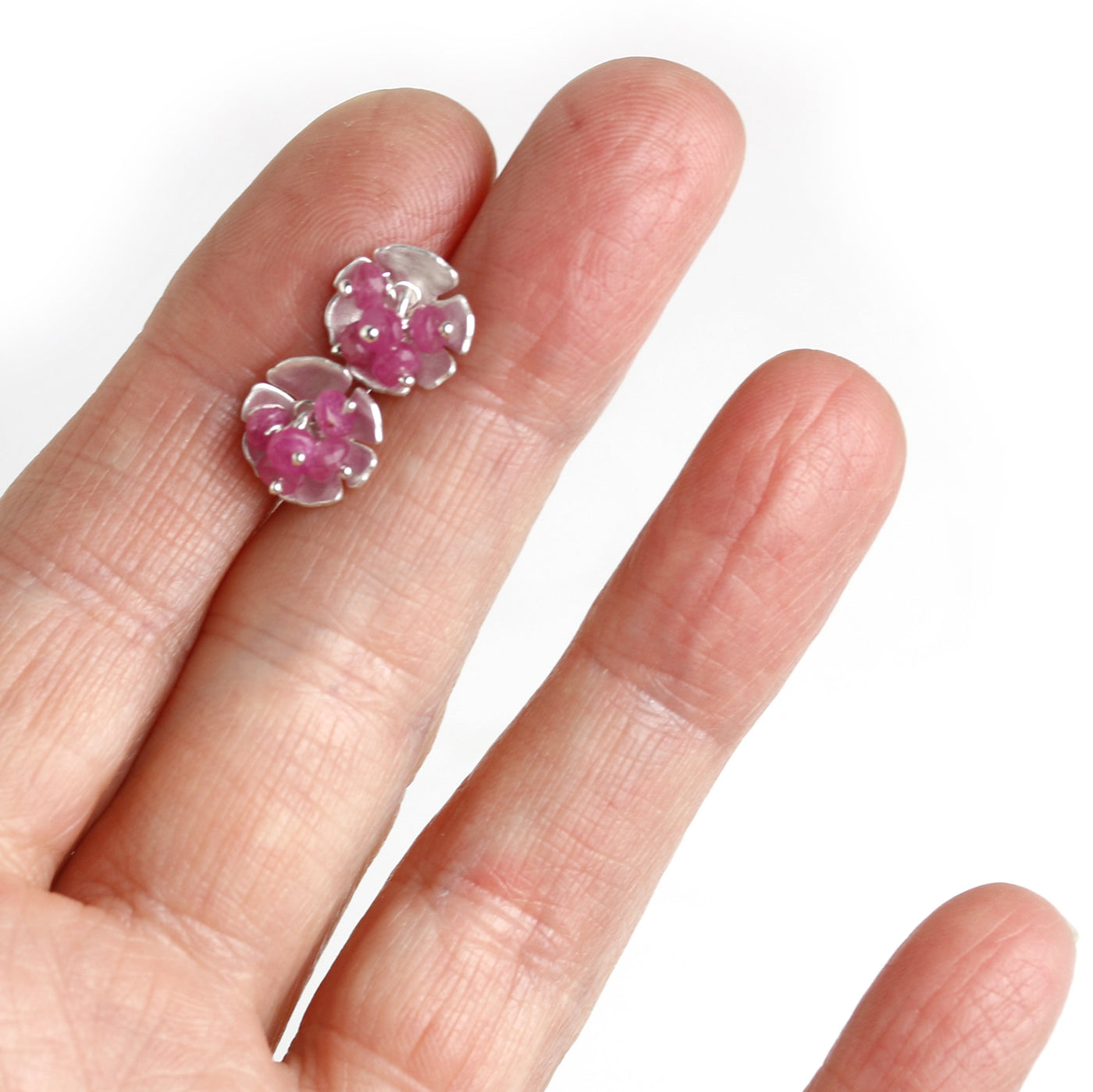 Silver Daisy Post Earrings