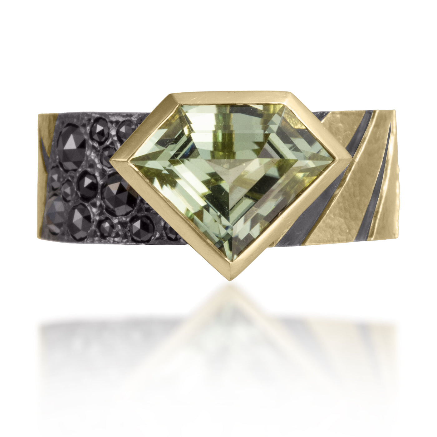 Mint Tourmaline Stripe Ring