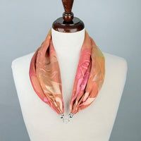 Silk Devore Necklace Scarf