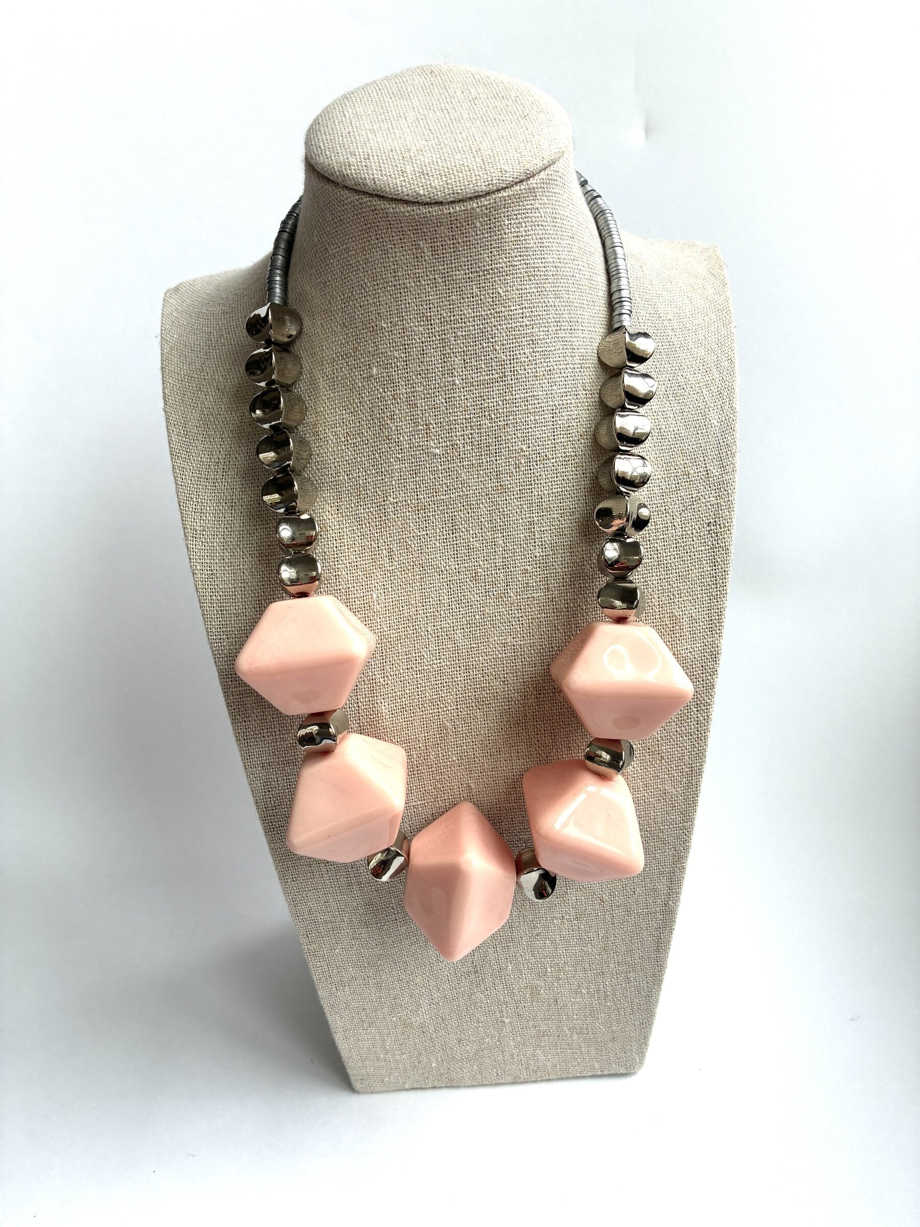 Jumbo Pink Bead Necklace