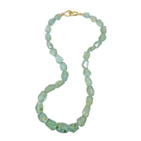 Seafoam Aquamarine Chiseled Candy Necklace