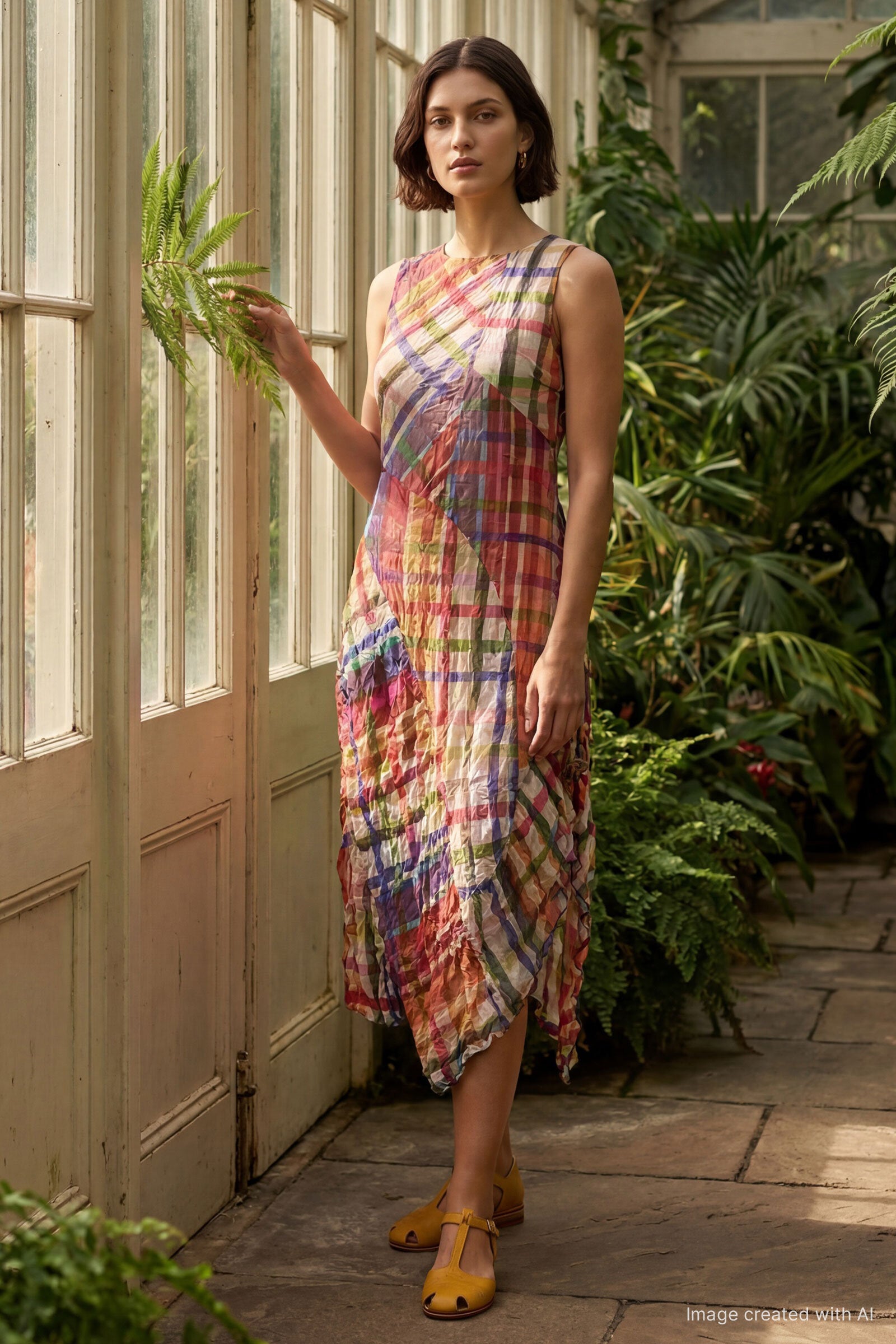 Crushed Mesh Fiora Dress