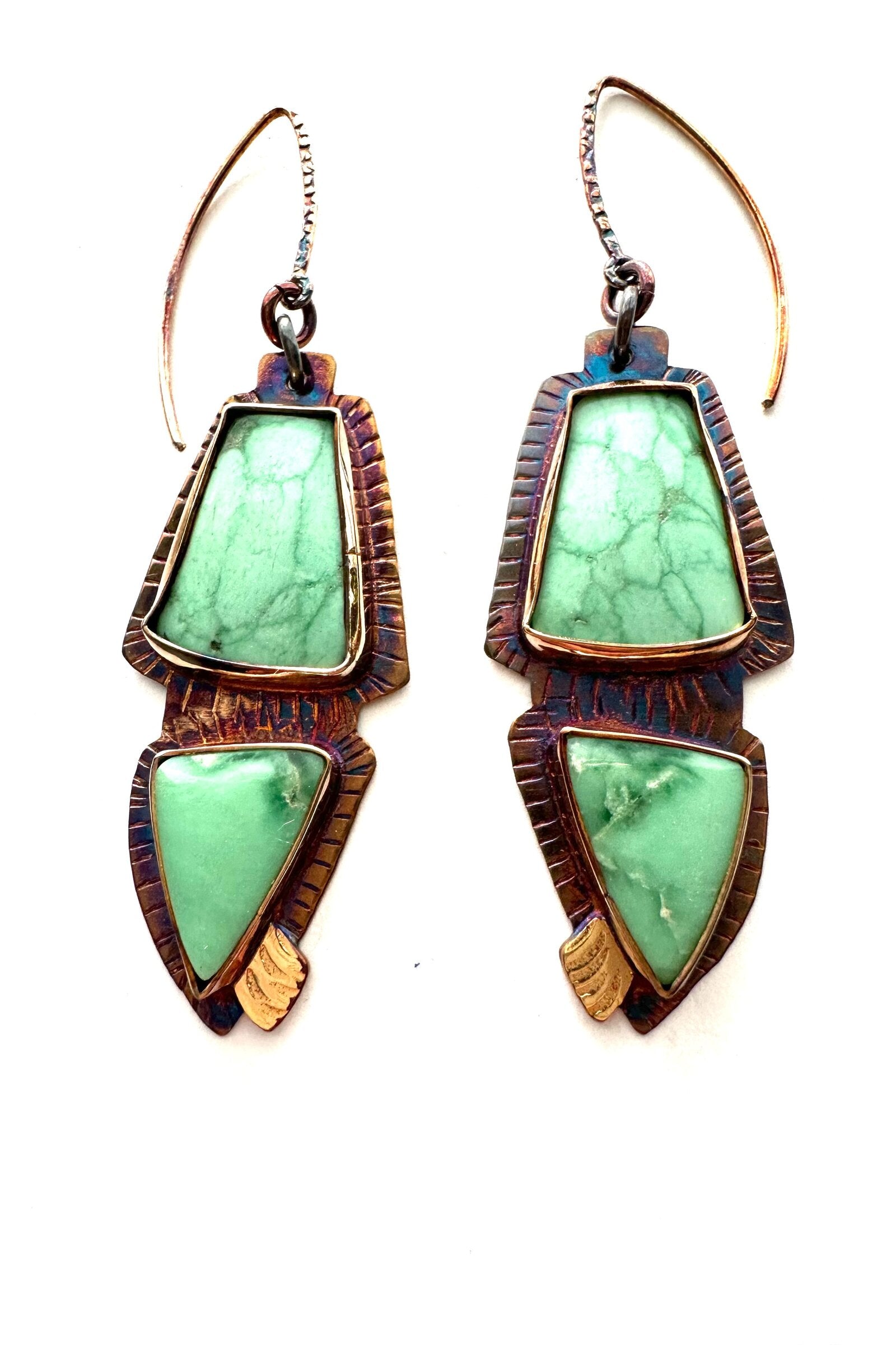 Moon Green Earrings