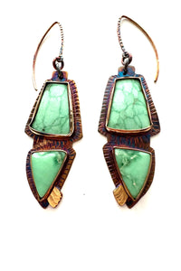 Moon Green Earrings