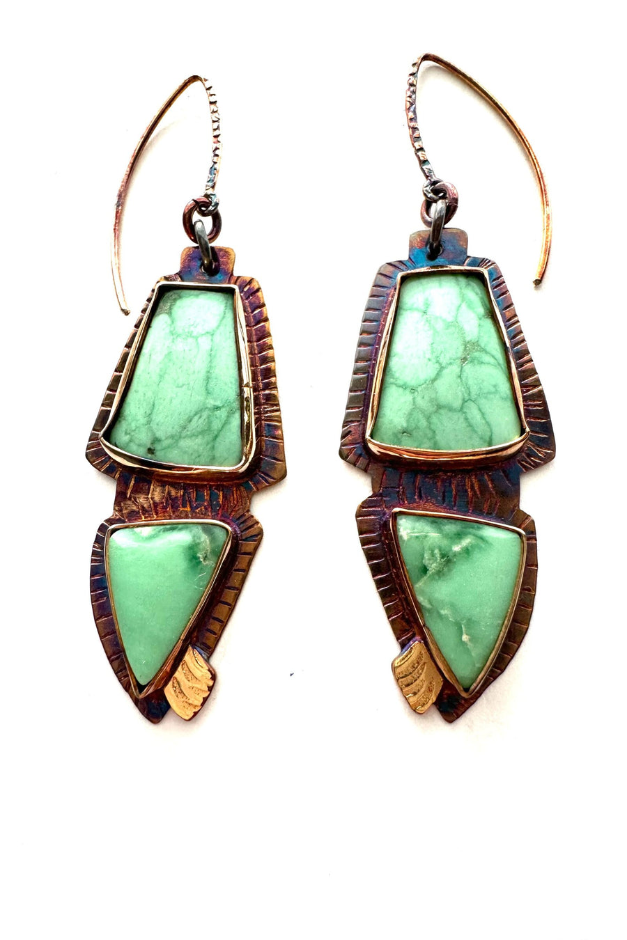 Moon Green Earrings