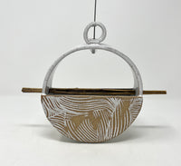Rustic Circle Bird Feeder with Swirls