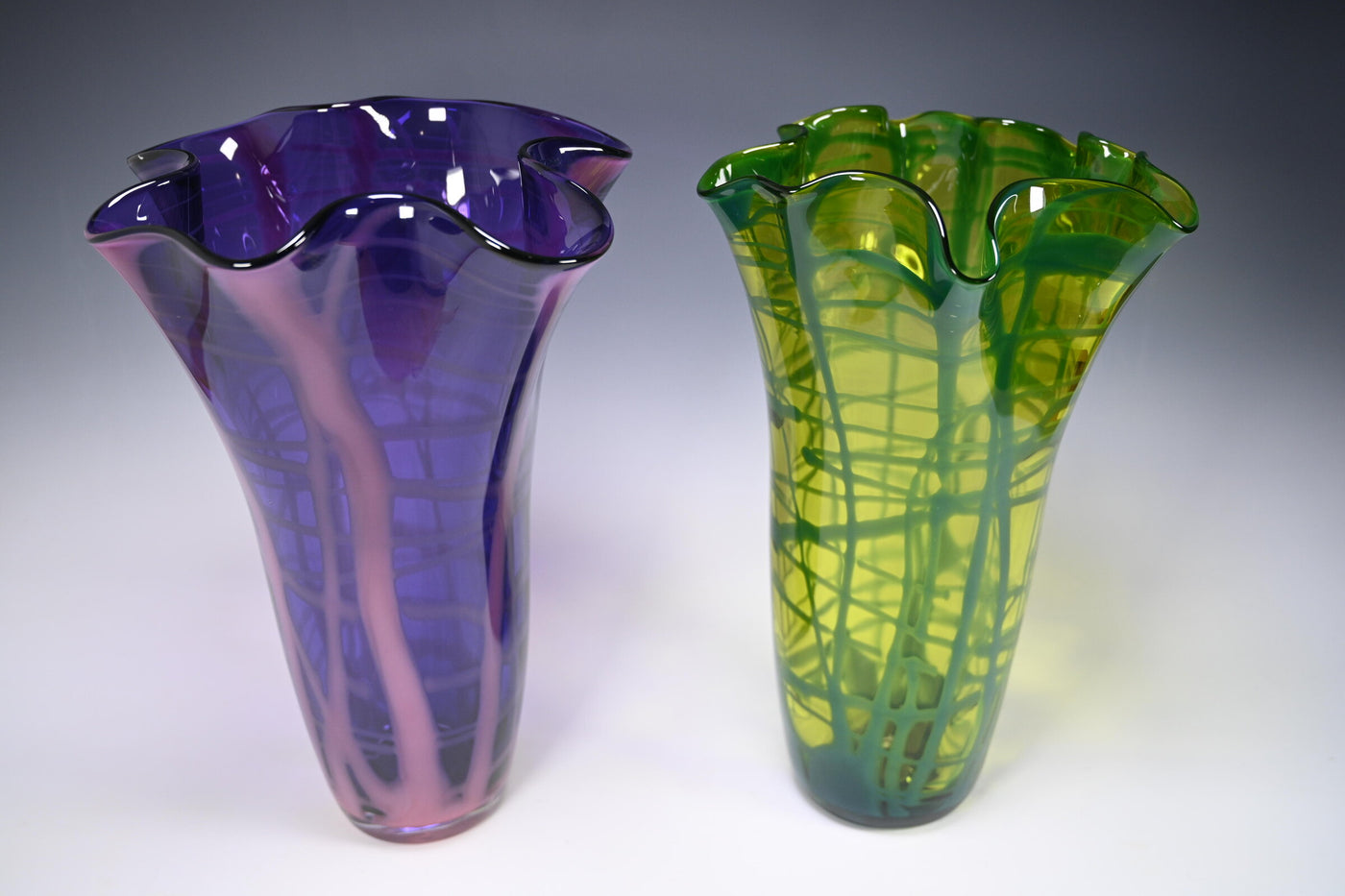 purple with violet, lime green with green