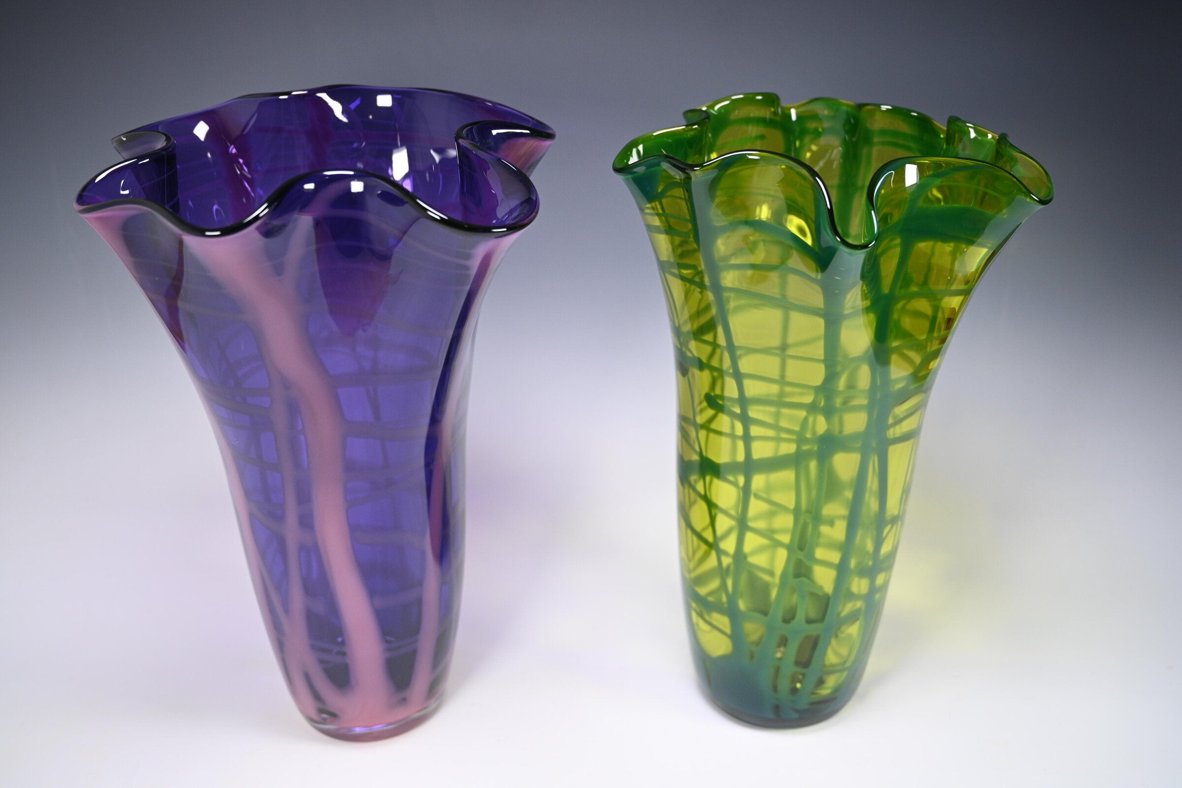 purple with violet, lime green with green