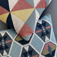 Cascade Multicolor Geometric Pillow