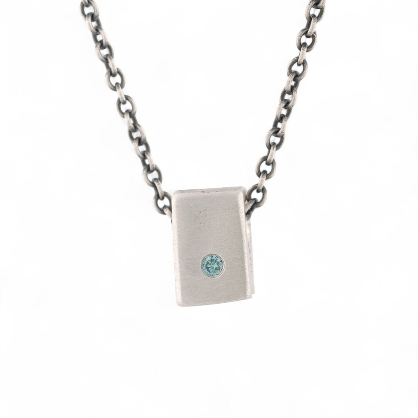 Cubular Blue Diamond Pendant