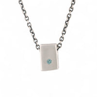 Cubular Blue Diamond Pendant