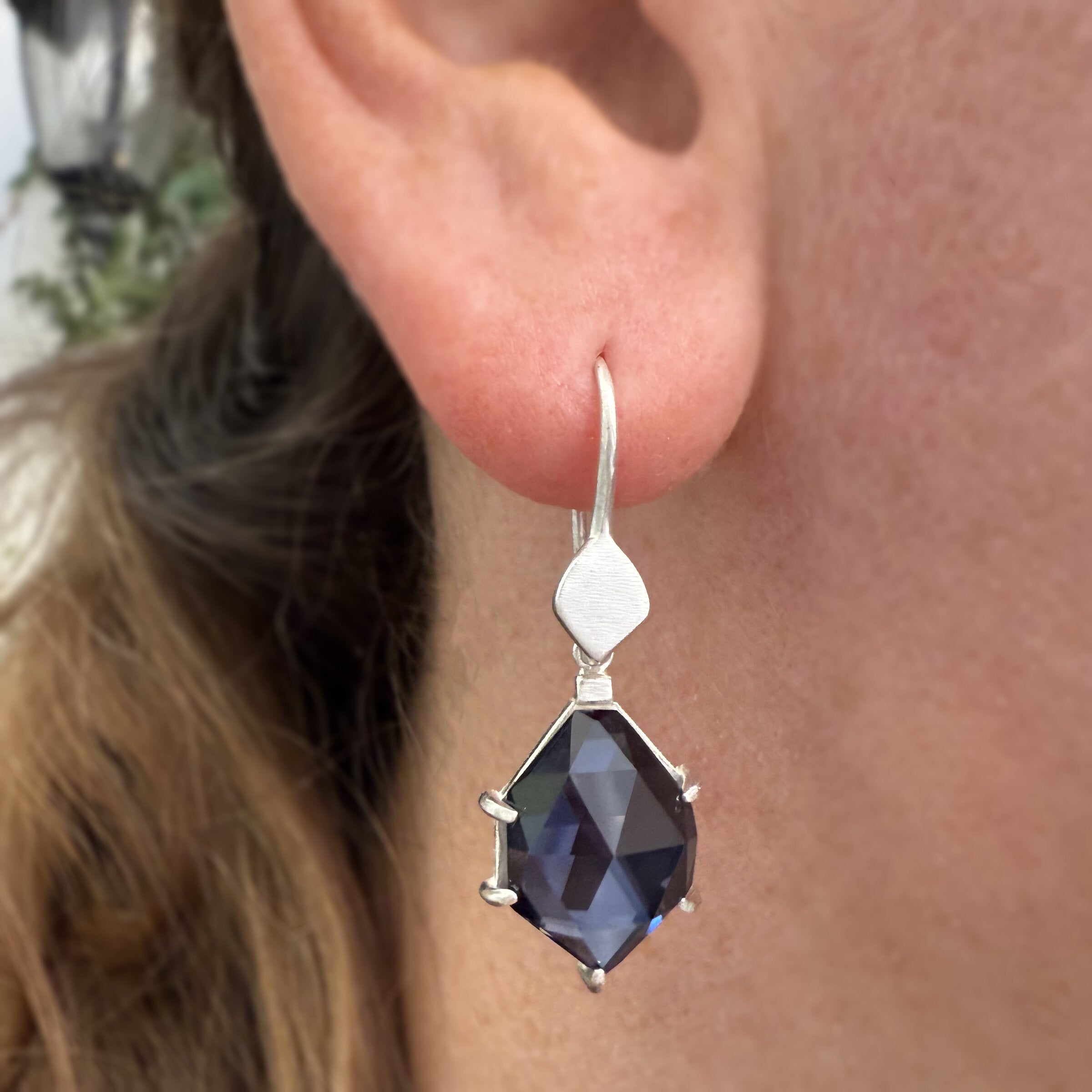 Amethyst Hematite Azores Earrings