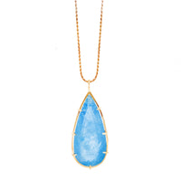 Large Aquamarine Drop Necklace