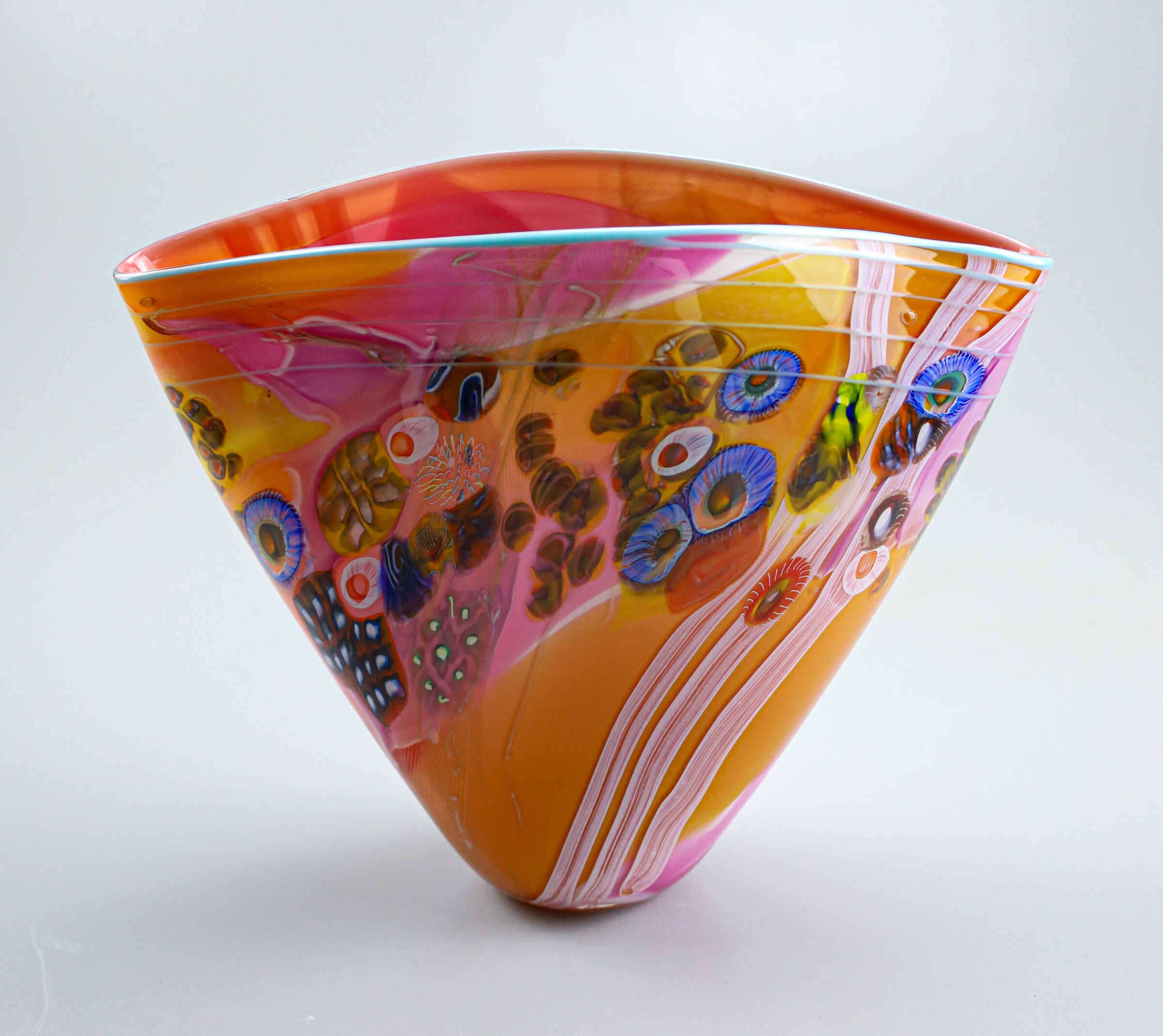 Color Field Vase in Ruby Amber