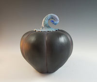 Black Satin Ceramic Pumpkin
