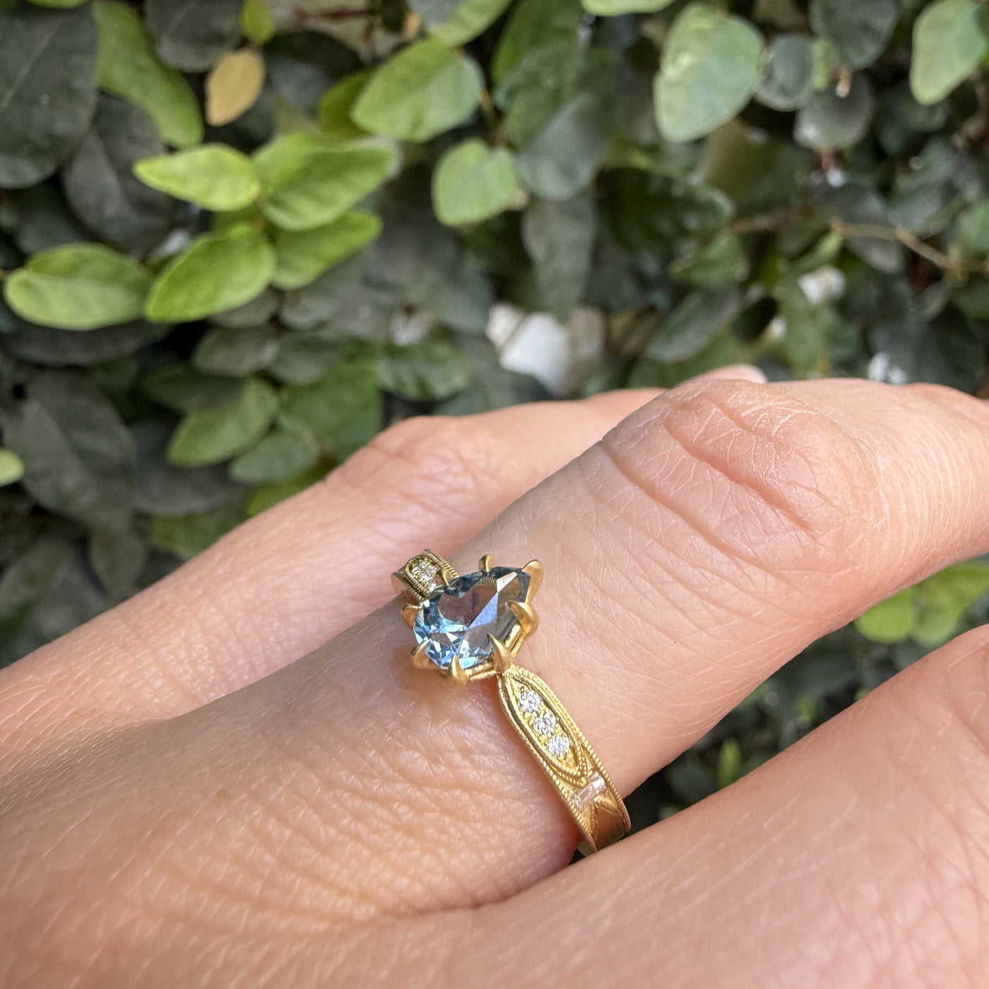 Berkshire Pear-Shaped Sapphire & Diamond Ring
