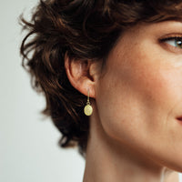 Carved Oval Diamond Earrings