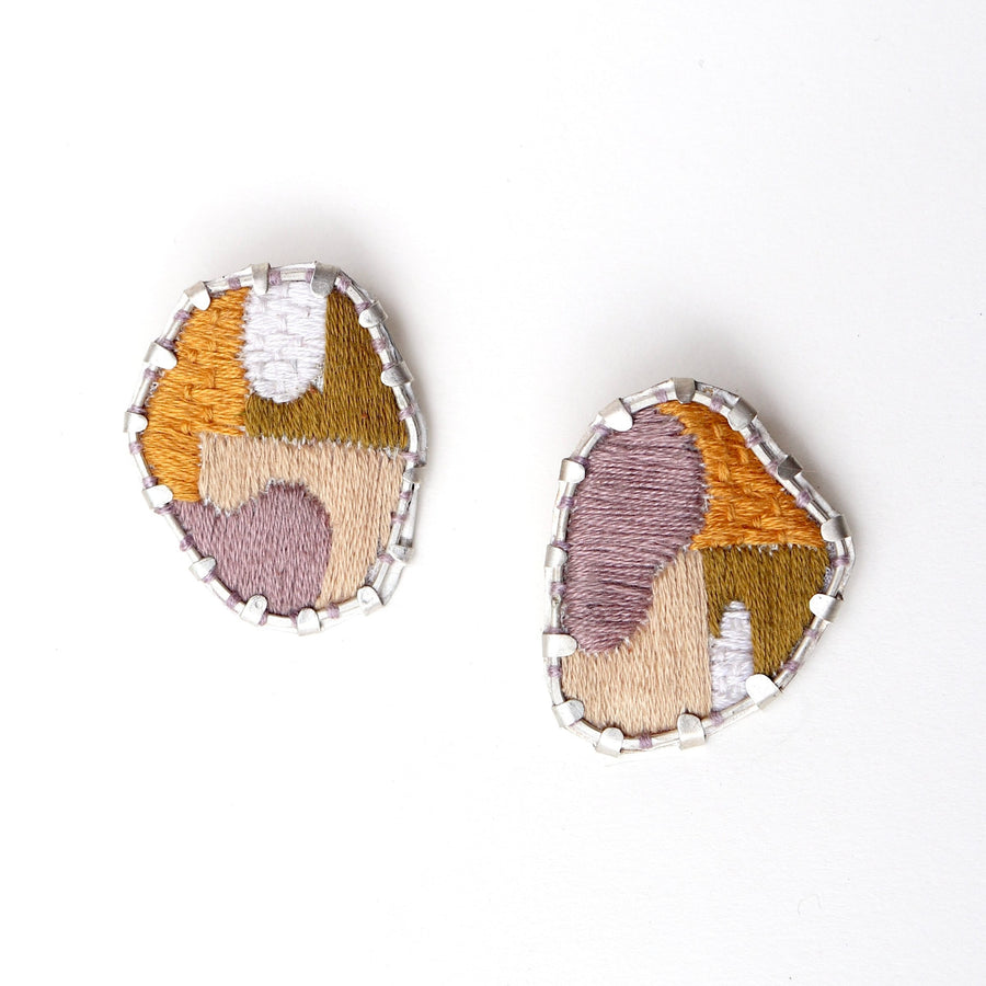 Embroidered Earrings