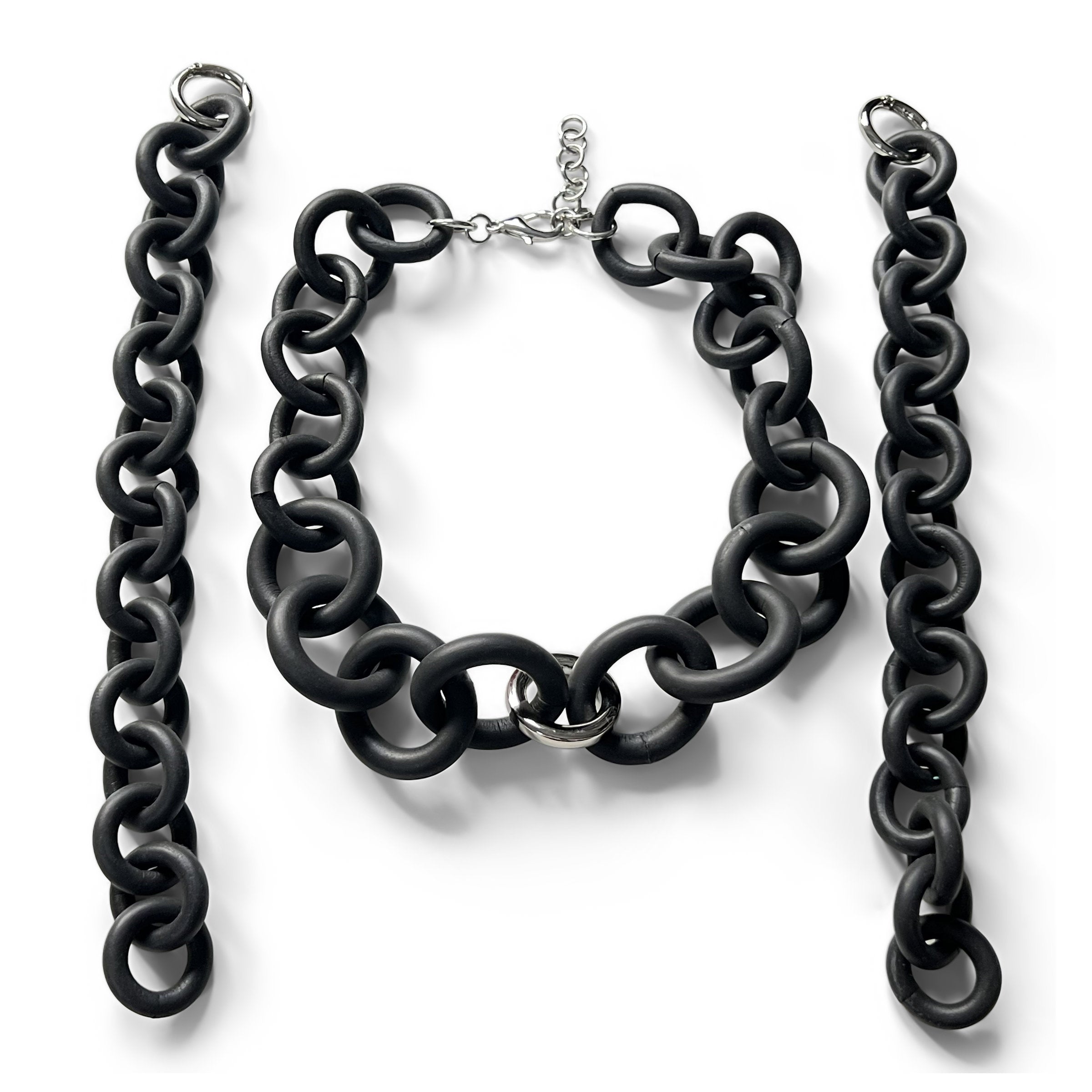 Orange Quartz Convertible Rubber Necklace