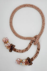 Pink & Copper Cluster Necklace