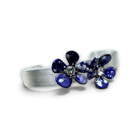 Cobalt Blue Floral Cluster Cuff
