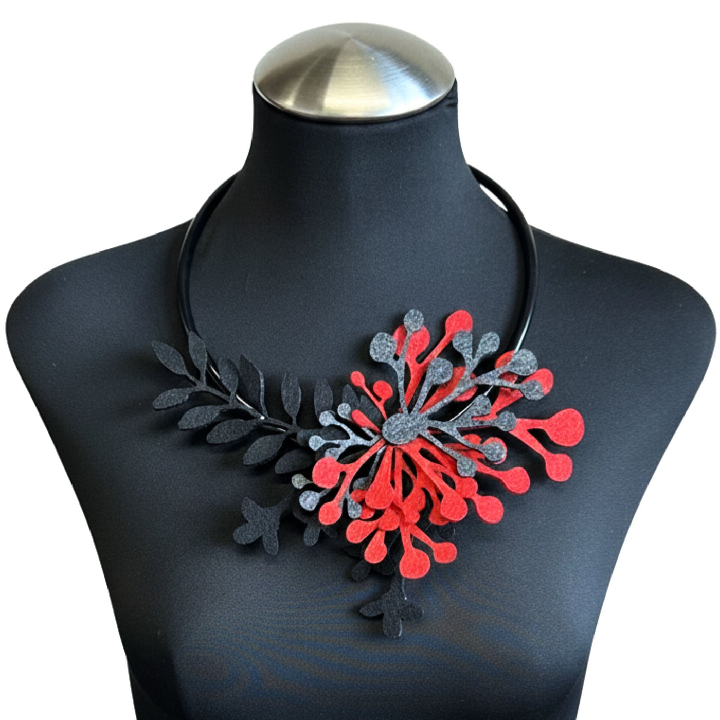 Eco Felt Layered Floral Necklace