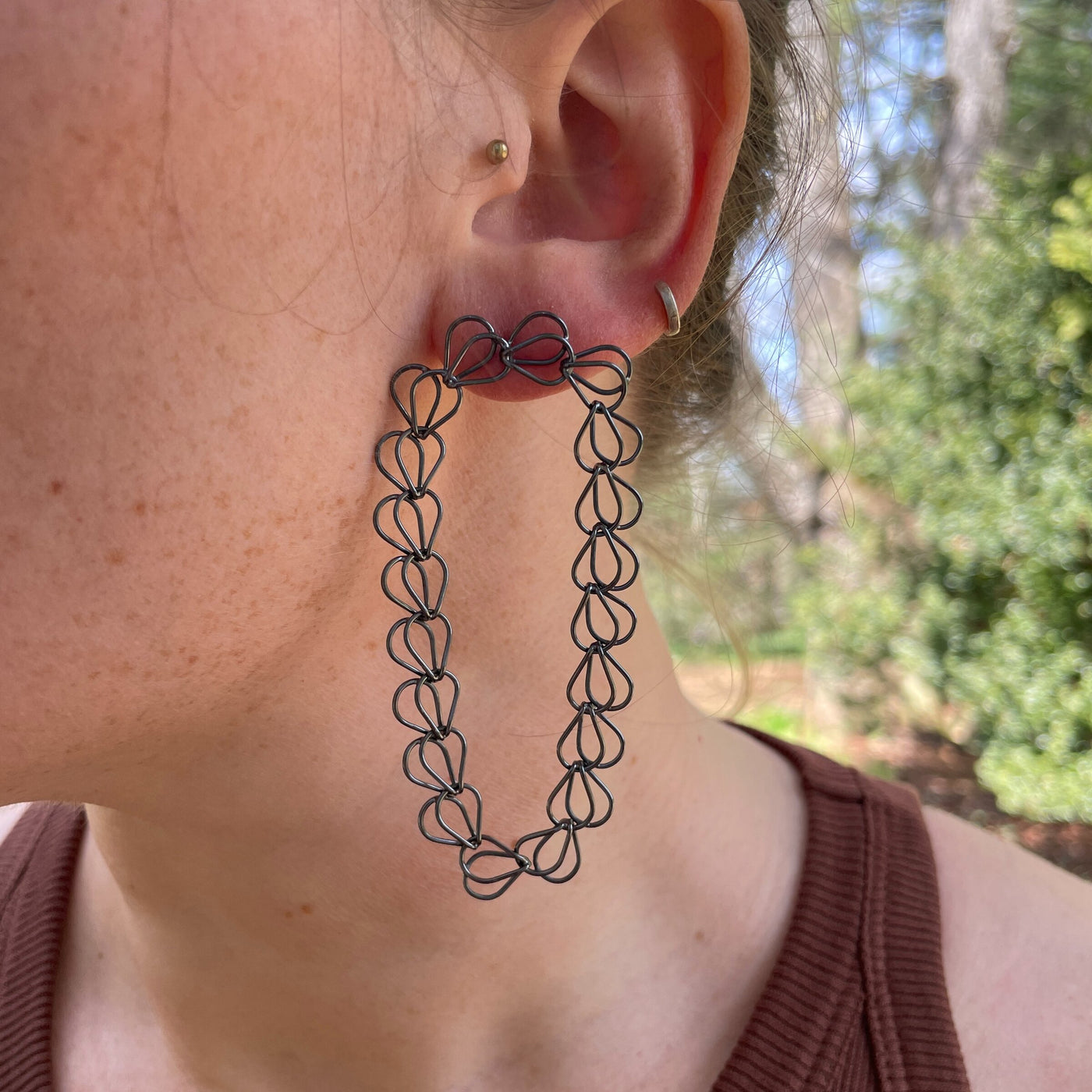 Splayed Link Arch Earrings