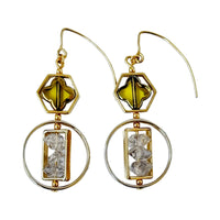 Golden Herkimer Diamond Earrings