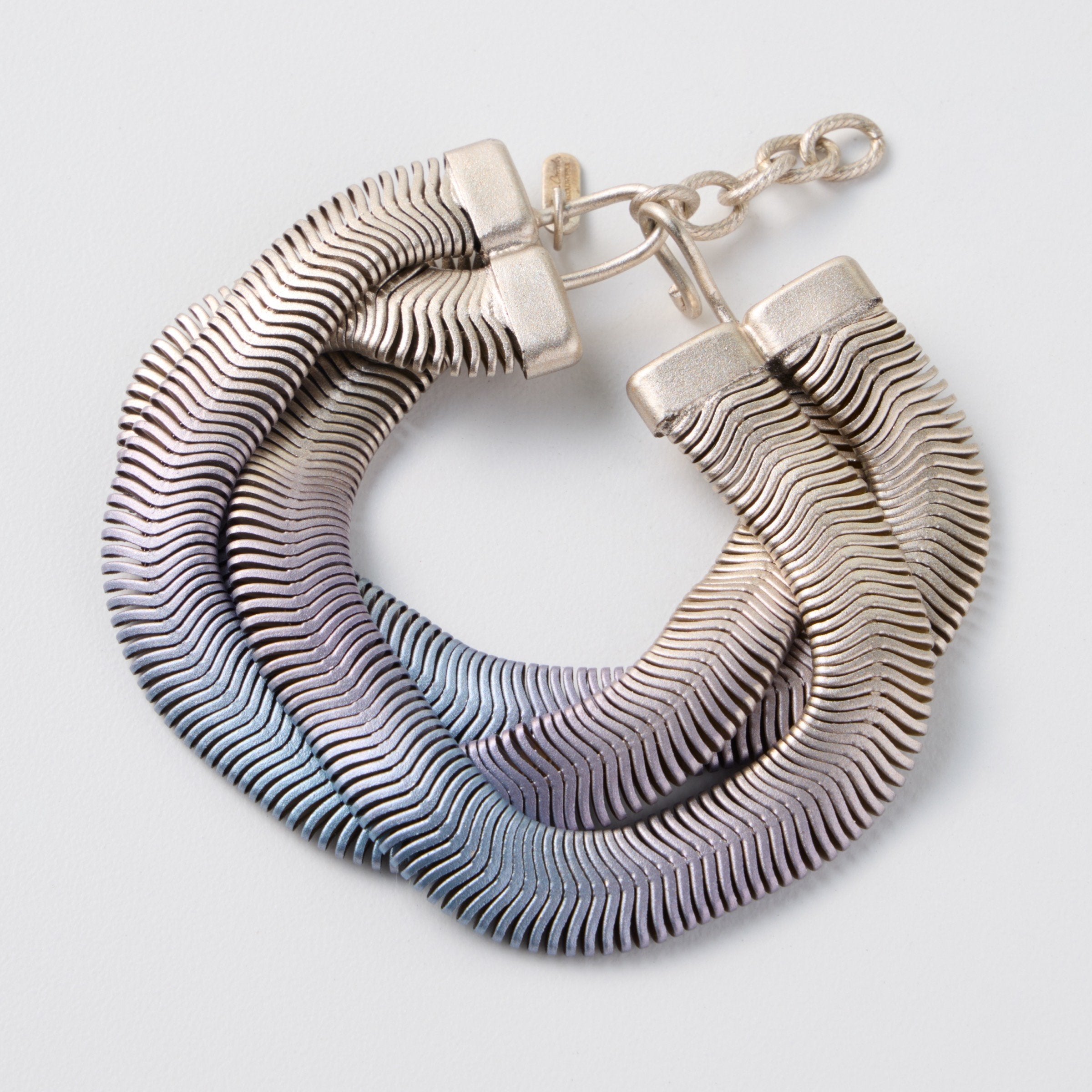 Wisteria and Chambray on Silver