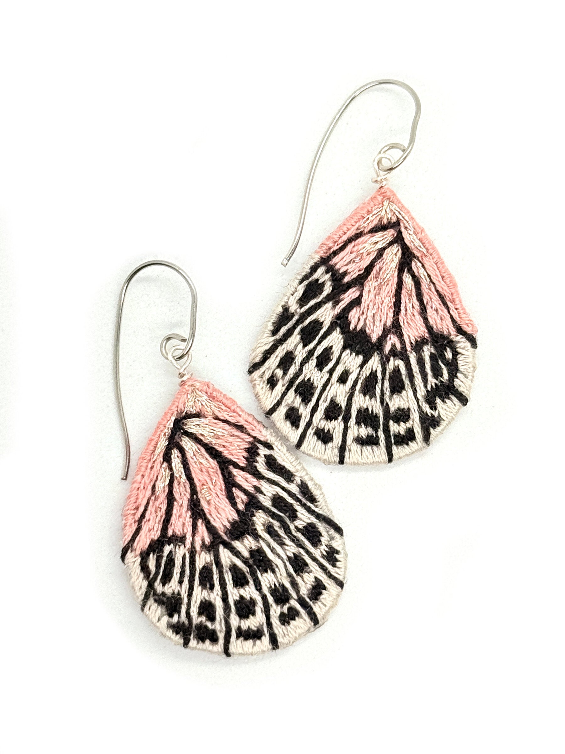 Blush Metallic Wing Earrings