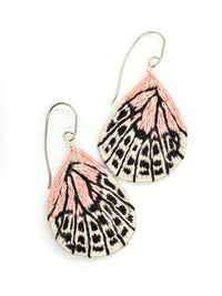 Blush Metallic Wing Earrings