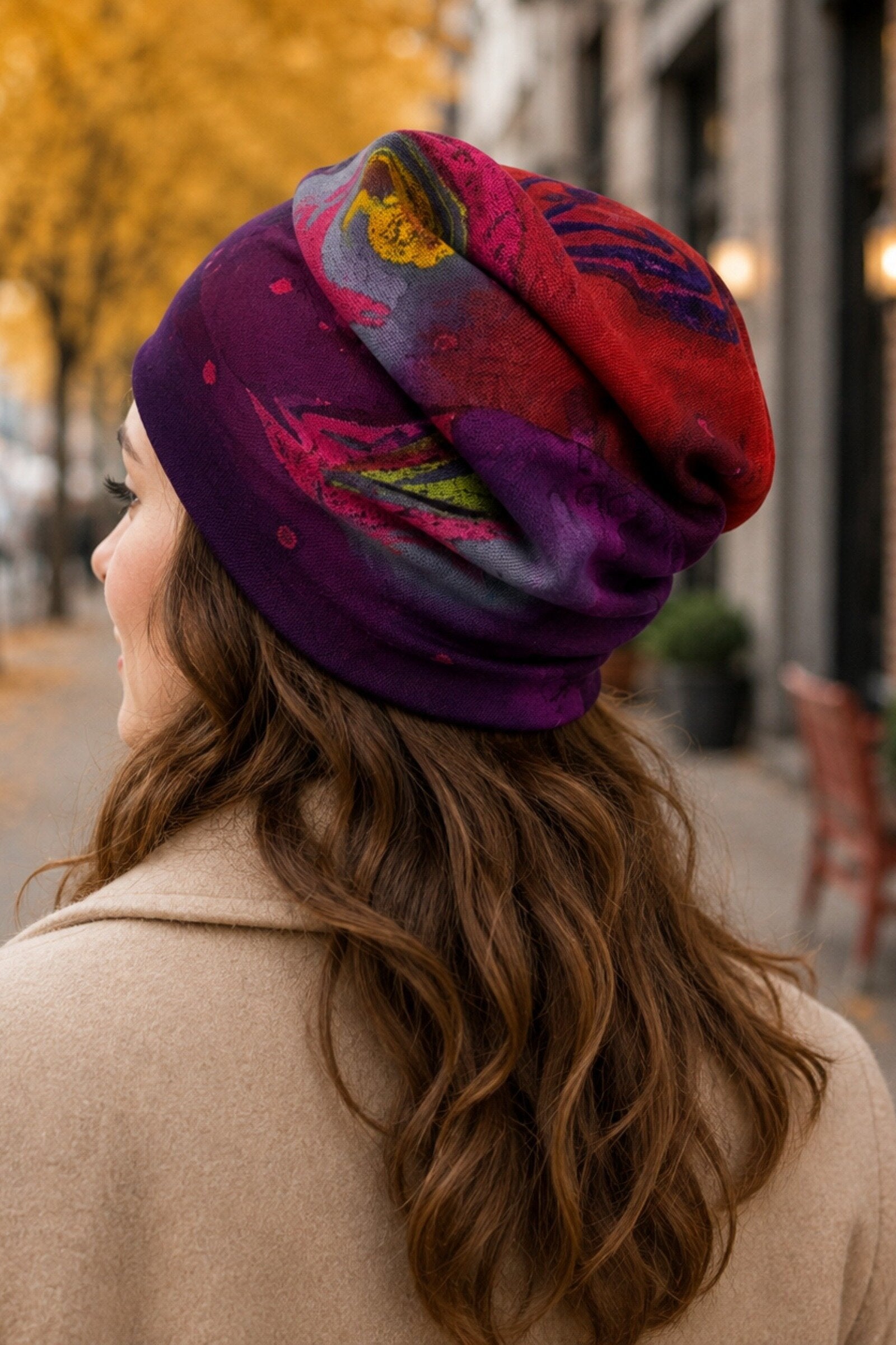 Hand-Painted Wool Hat