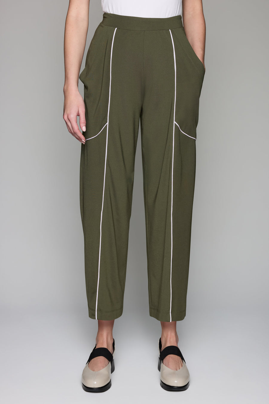 Contrast Stitch Jersey Pant