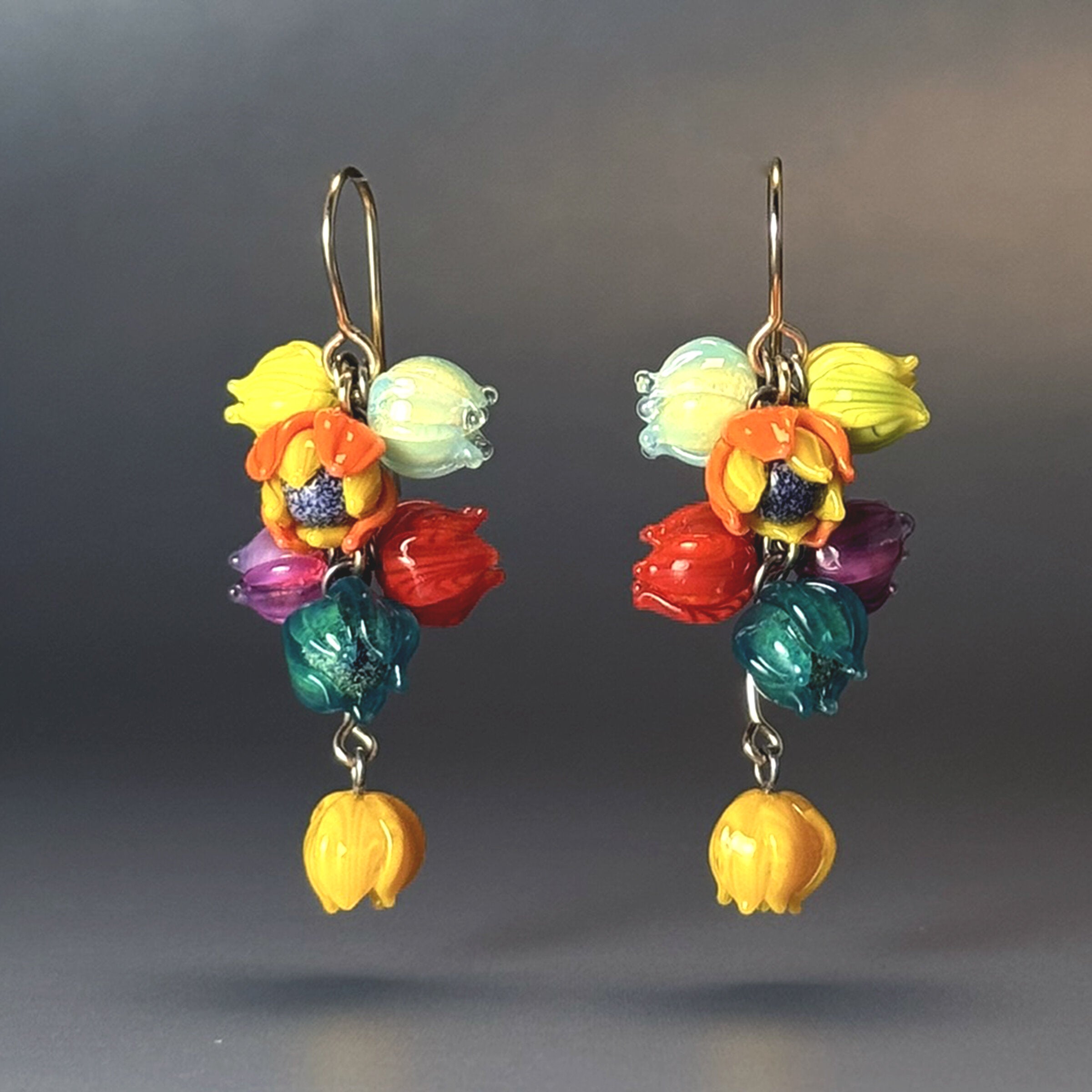 Orange Blooms Earrings