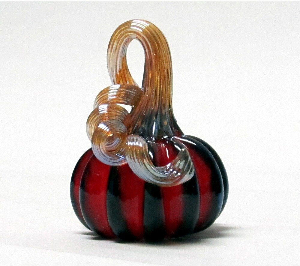 Miniature Red and Black Pumpkin