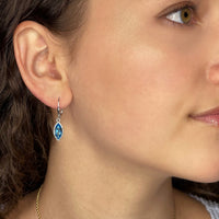 Blue Topaz Marquise Earrings