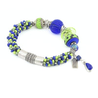 Lapis Blue & Apple Green Bracelet