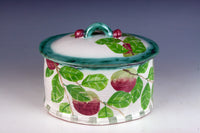 Apple Oval Lidded Dish