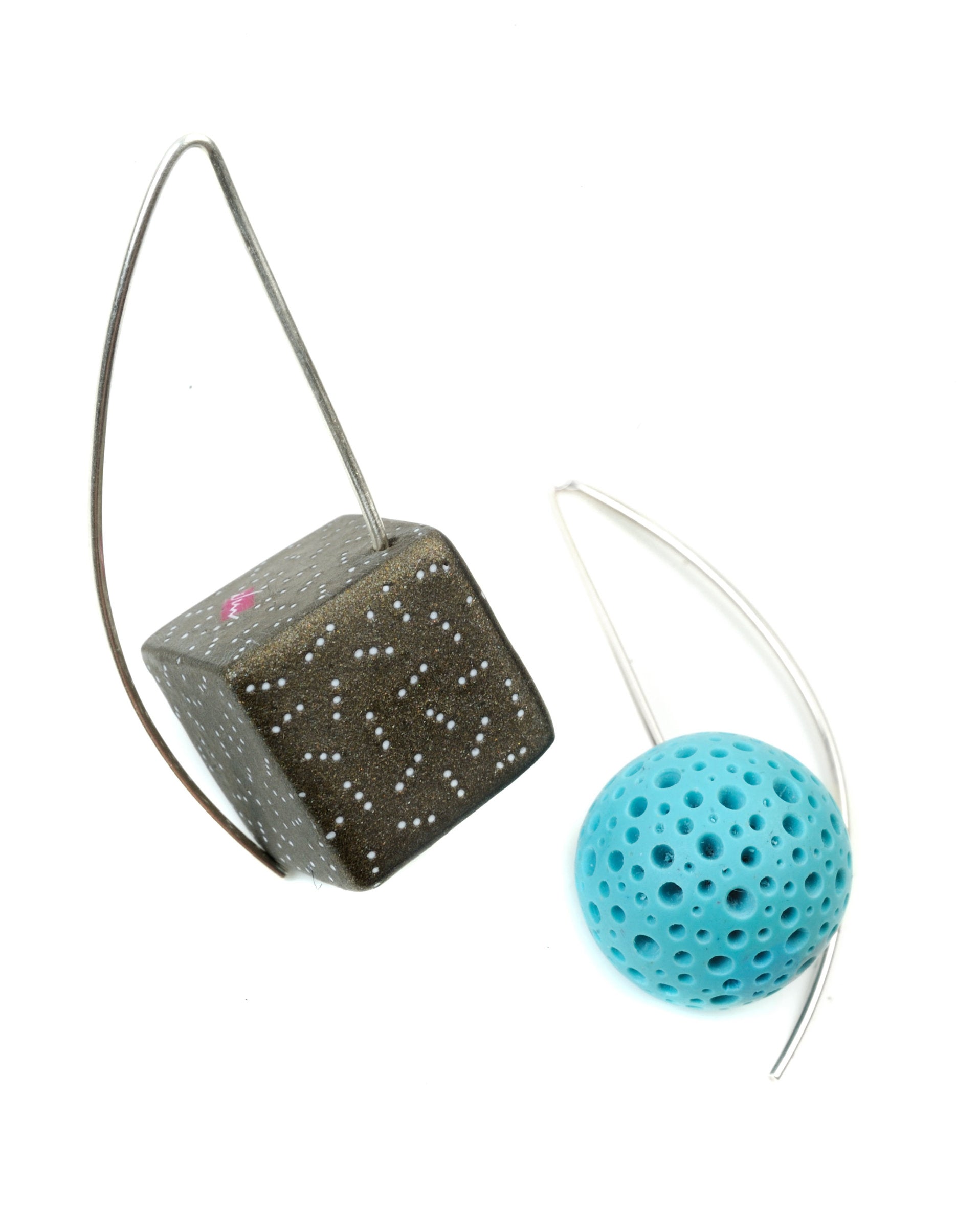 Aqua Couplet Earrings