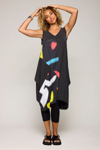 Abstract Draped Dress